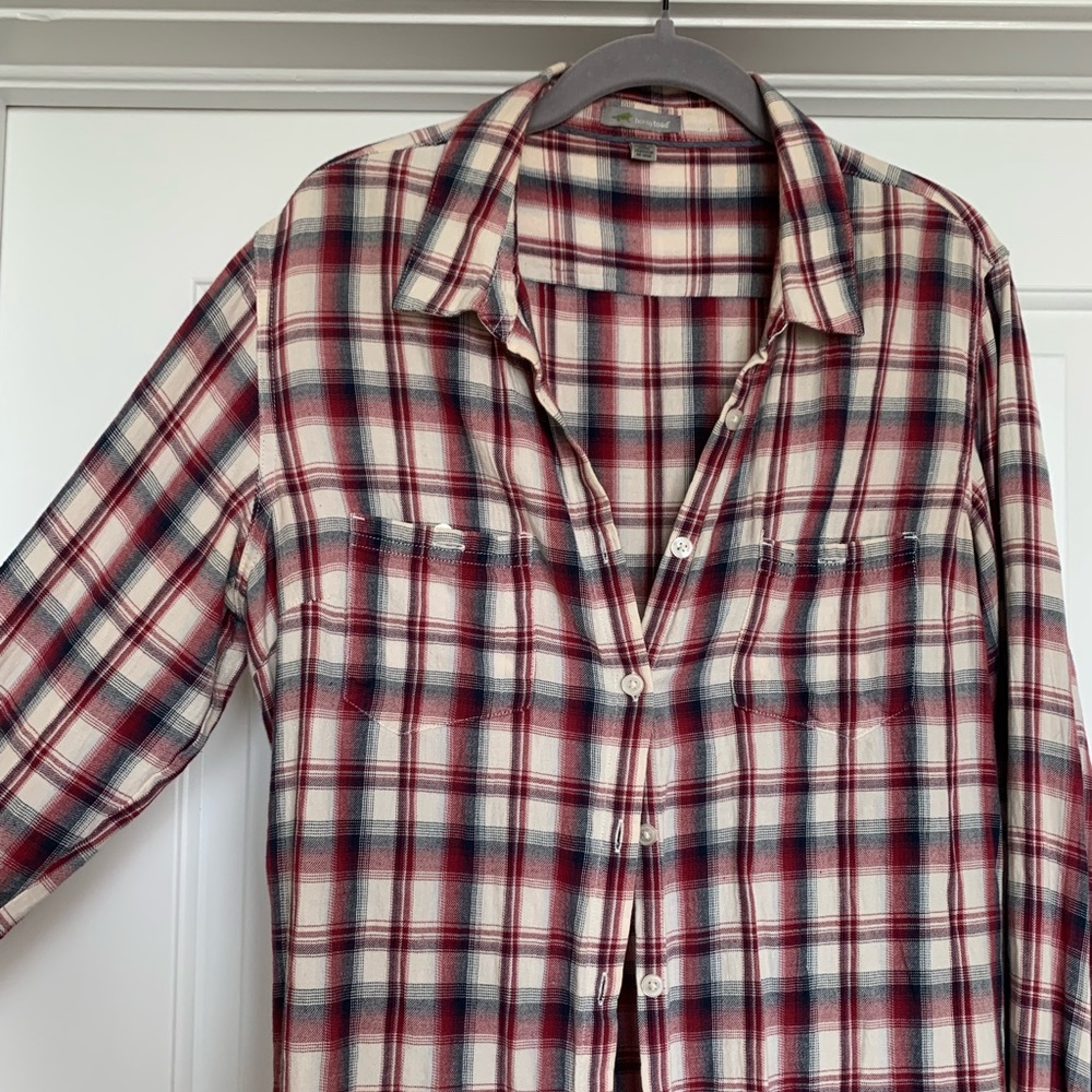 Red Plaid Horny Toad Button-Down Shirt